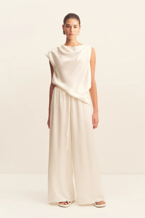 Huxley Draped Top Vanilla
