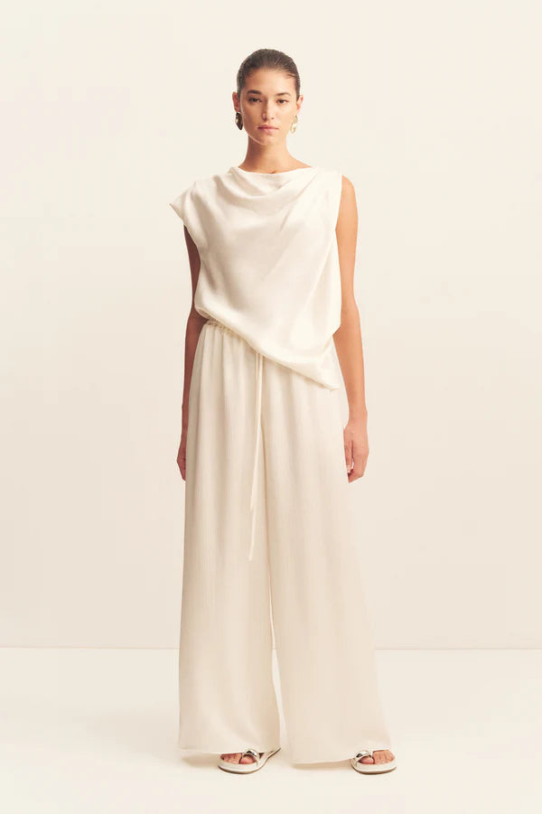 Huxley Draped Top Vanilla