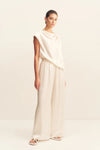 Huxley Draped Top Vanilla