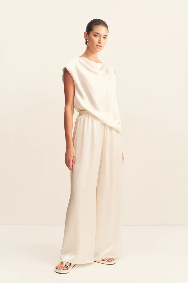Huxley Draped Top Vanilla
