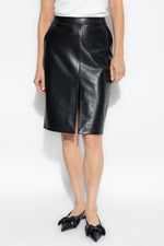 Tyra Skirt Black Recycled Leather