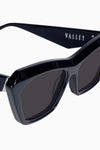 Piaf Gloss Black w. Silver Metal / Black Lens