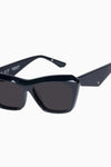 Piaf Gloss Black w. Silver Metal / Black Lens
