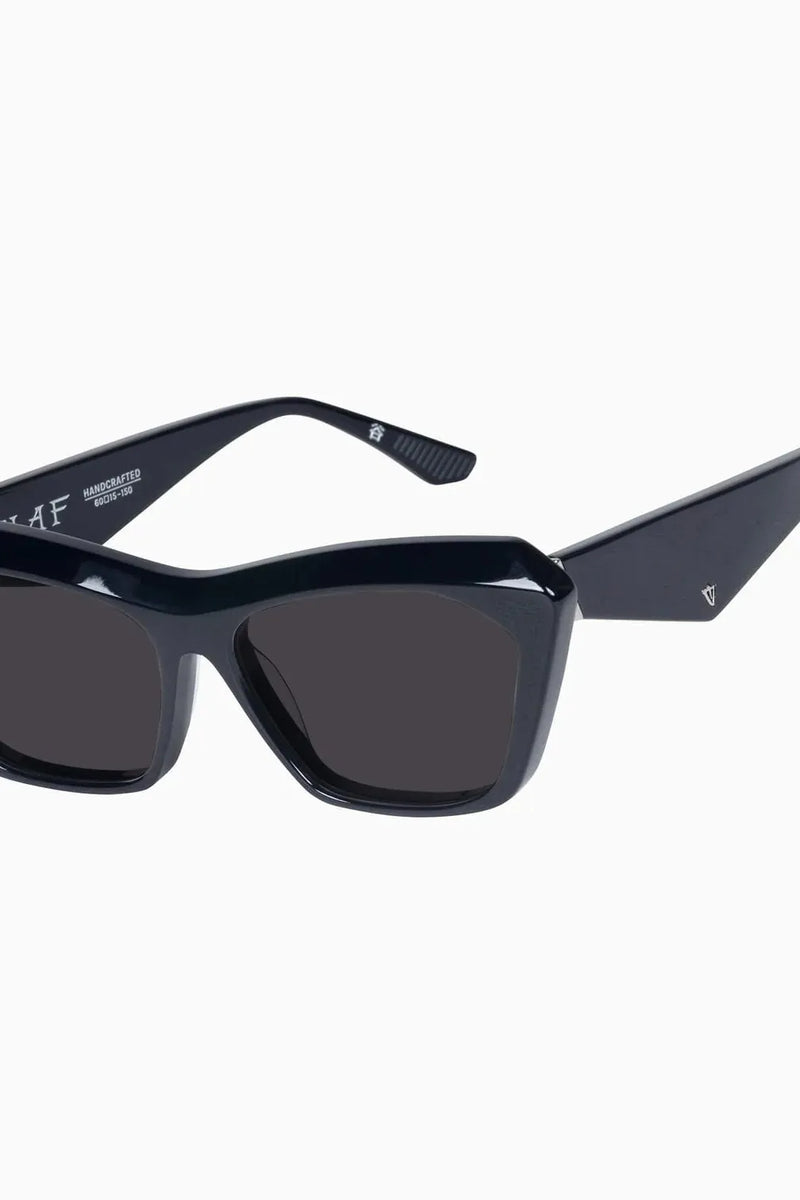 Piaf Gloss Black w. Silver Metal / Black Lens