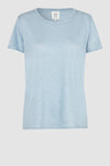 Peony O-Neck Tee Ashley Blue