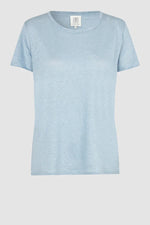 Peony O-Neck Tee Ashley Blue