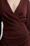 Kos Short Dress Bitter Chocolate