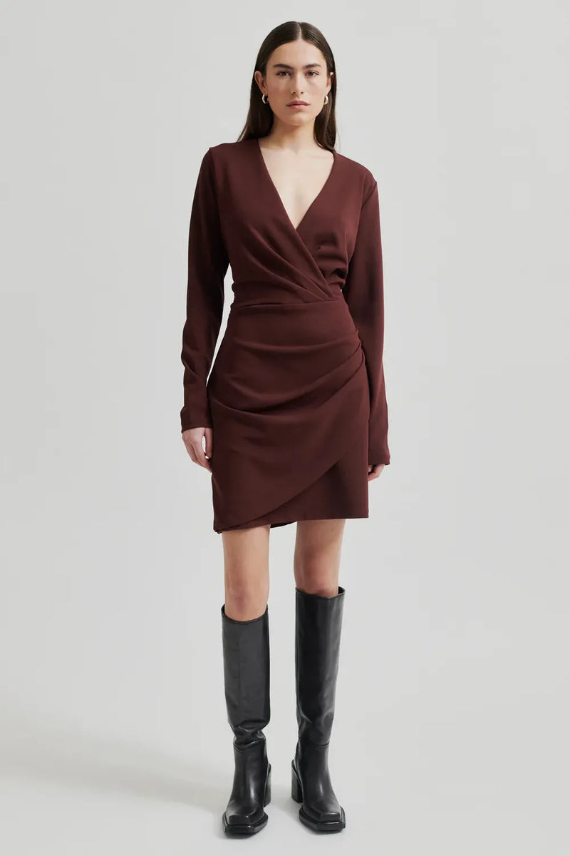 Kos Short Dress Bitter Chocolate