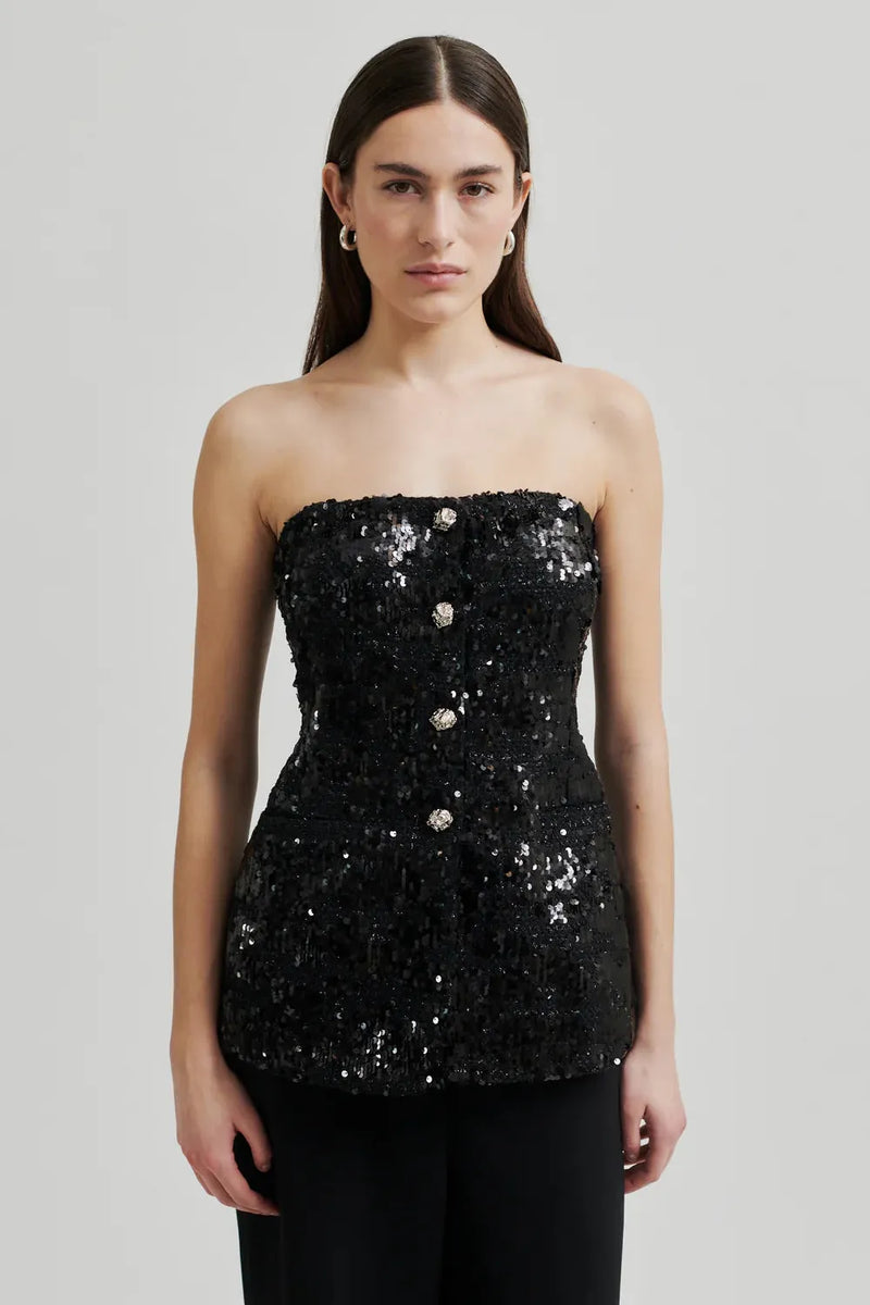 Flakes Top Black