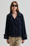Columbus Trench Jacket Dark Blue Denim