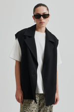 Fique Oversize Waistcoat Black