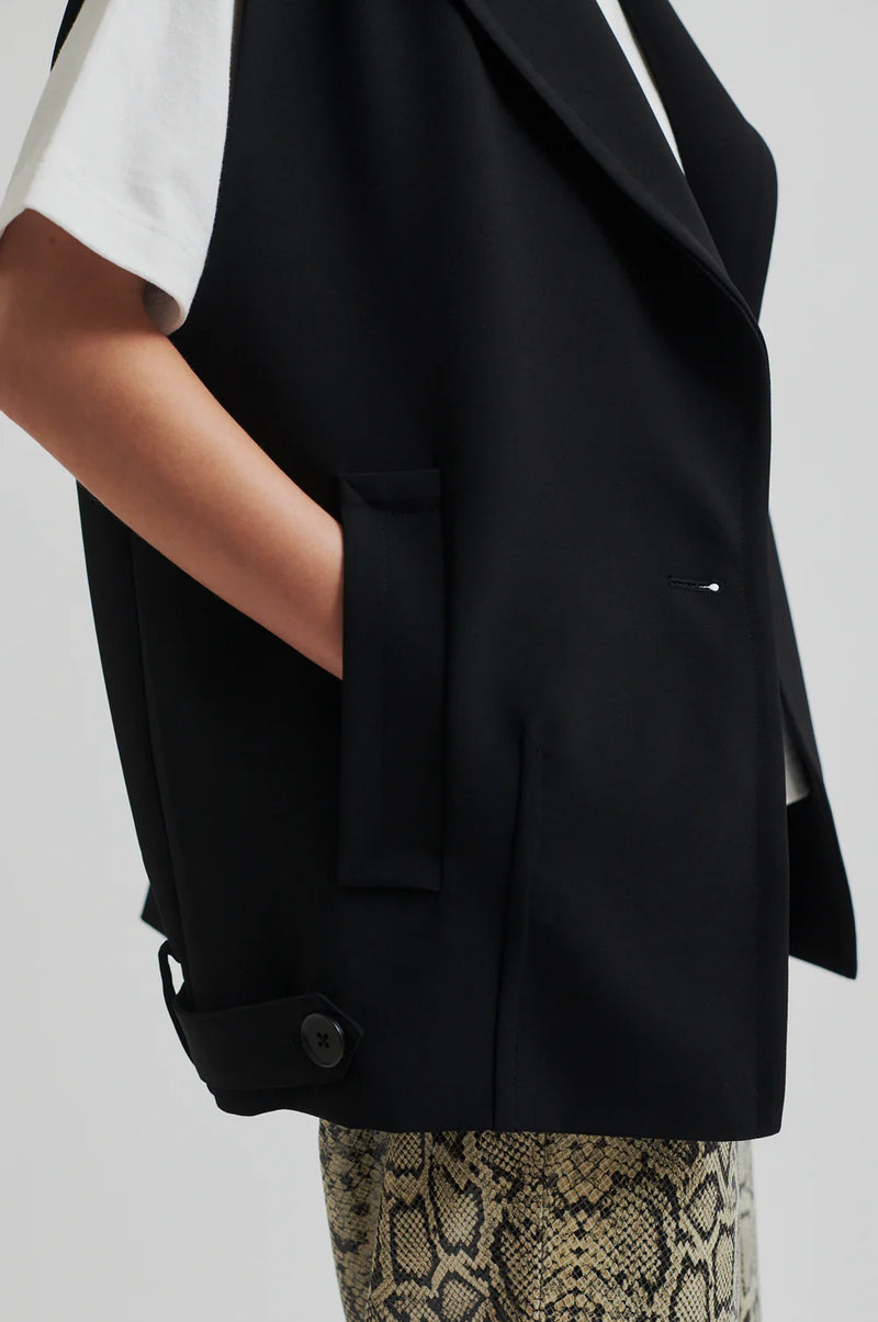 Fique Oversize Waistcoat Black