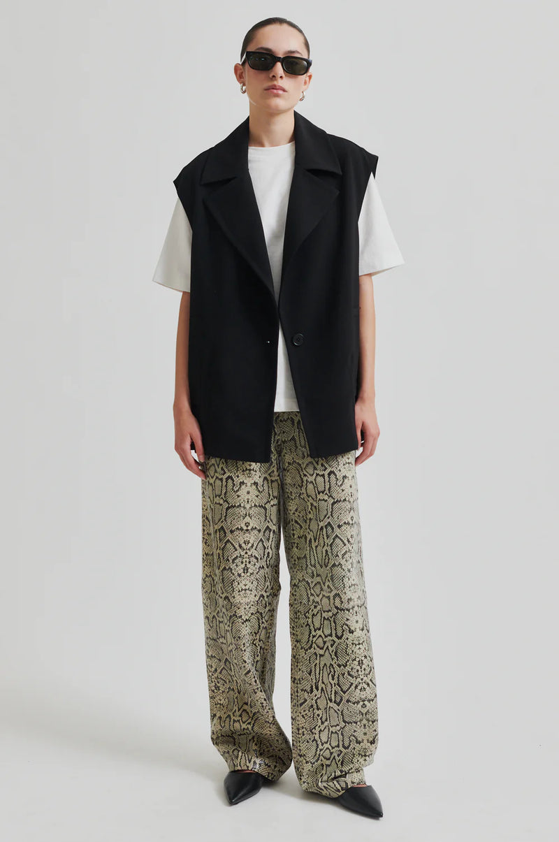 Fique Oversize Waistcoat Black