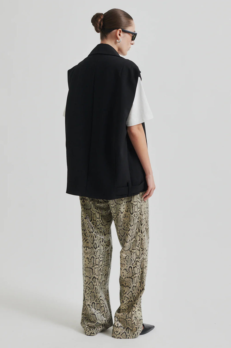Fique Oversize Waistcoat Black