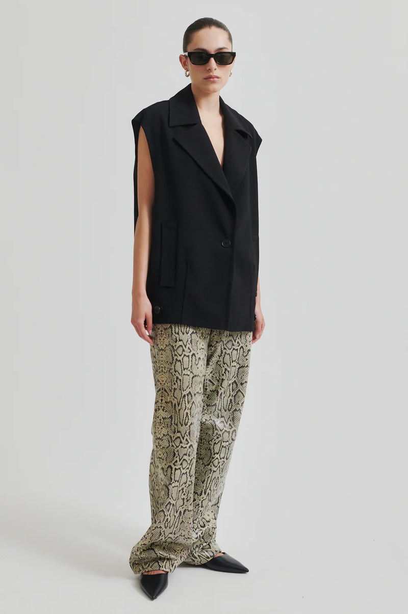 Fique Oversize Waistcoat Black