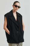 Fique Oversize Waistcoat Black