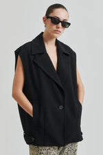 Fique Oversize Waistcoat Black