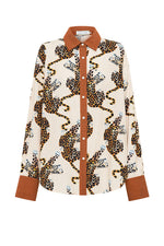 Lottie Leopard Shirt in Ecru