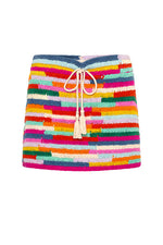 Crochet Mini Skirt in Multi