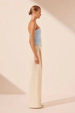 Lani Strapless Draped Bodice - Sky