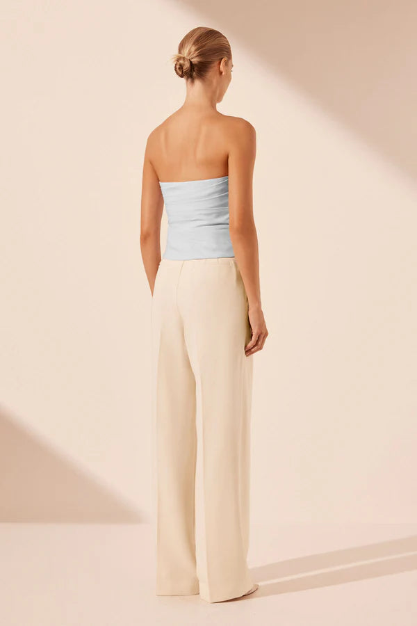 Lani Strapless Draped Bodice - Sky