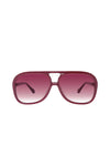 Red gradient sunglasses on a white background