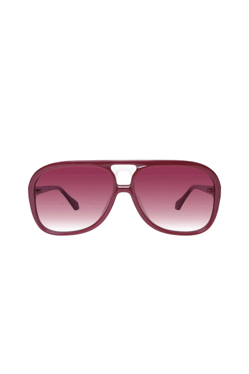 Red gradient sunglasses on a white background