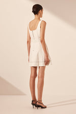 Hana Belted Mini Dress Ivory