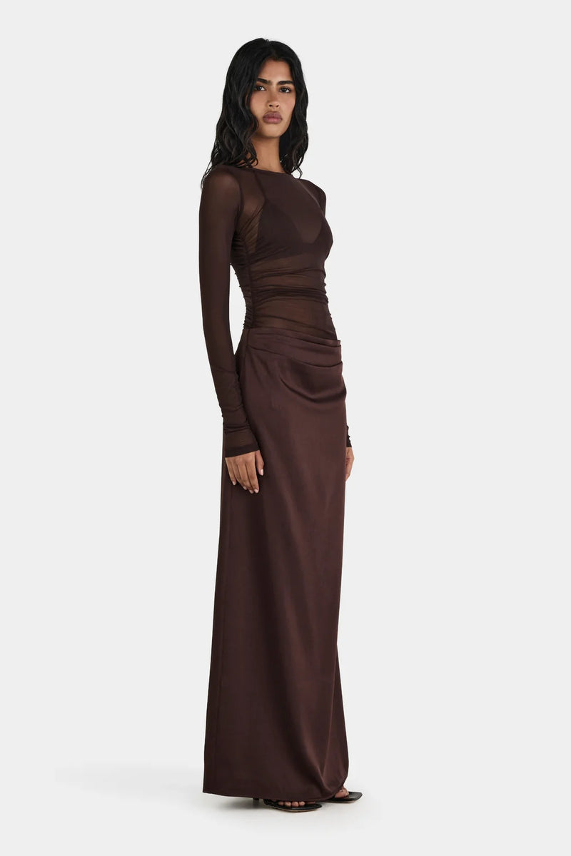 Amy Maxi Dress Chocolate