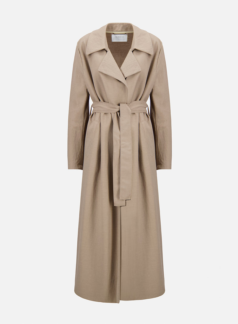 Long Trench Rayon Dove