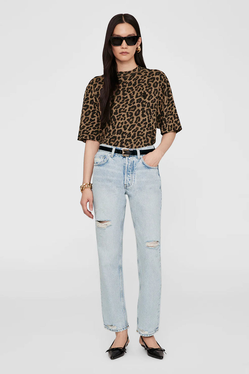 Avi Tee Black And Brown Leopard
