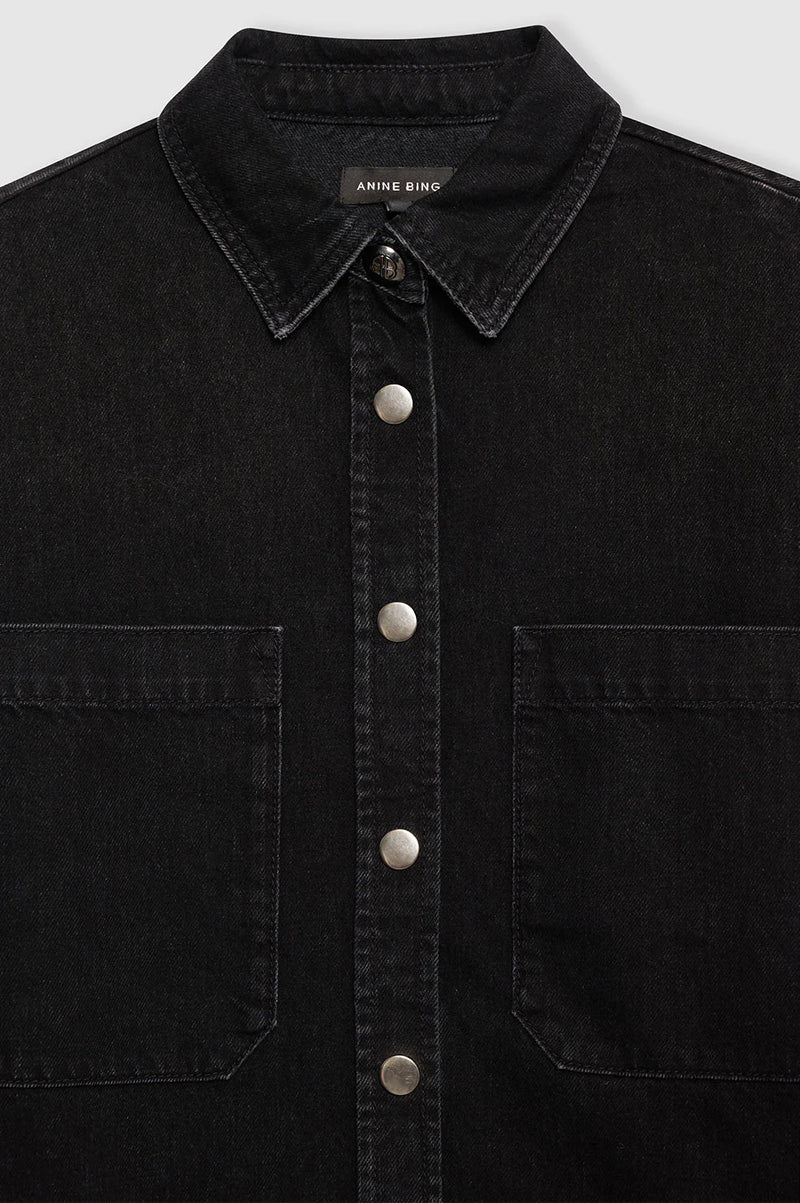 Dante Shirt Iron Black Denim