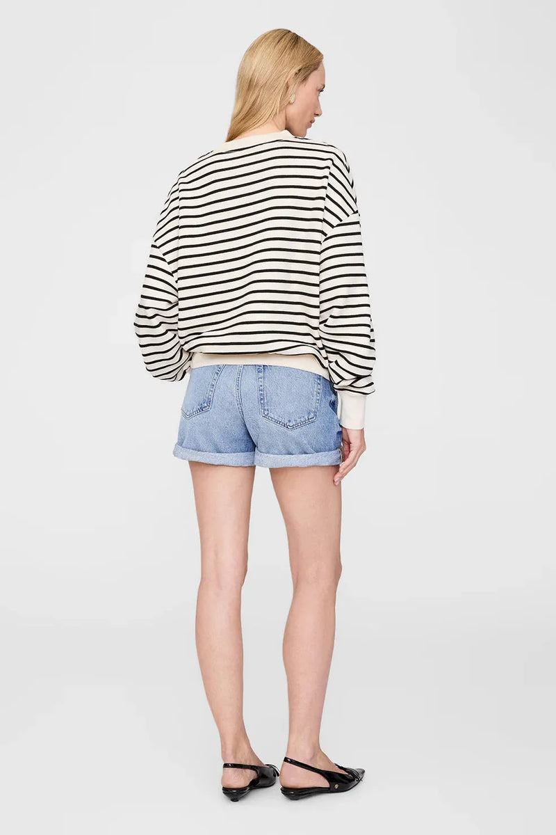 Dean Sweatshirt Black Stripe French Terry