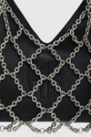 Mini Gaia Chain Bag Black and Silver