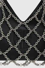 Mini Gaia Chain Bag Black and Silver