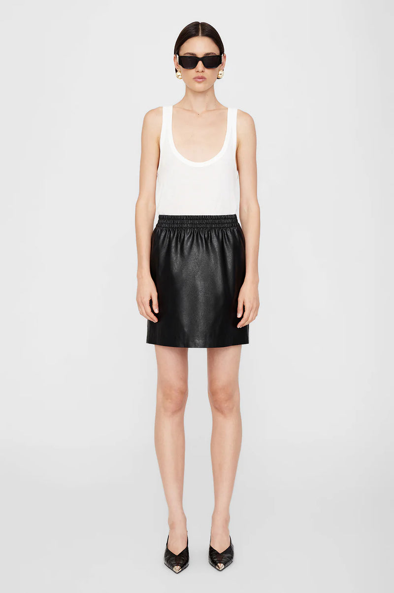 Soto Skirt Black Vegan Leather