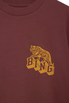 Walker Tee Retro Tiger Washed Faded Cherry