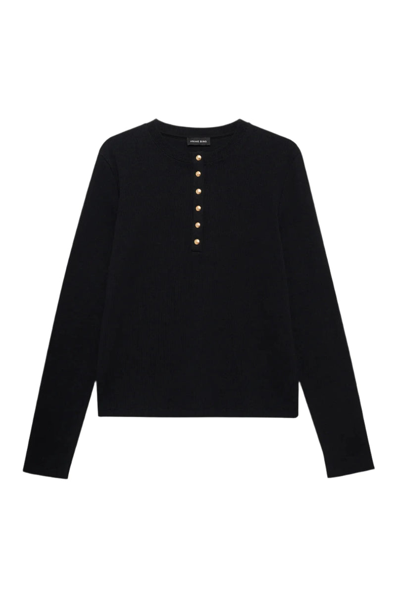 Alessia Long Sleeve Tee Black