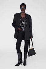 Amelie Camisole Black and White Double Dot Jacquard
