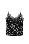 Amelie Camisole Black and White Double Dot Jacquard