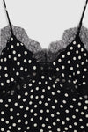 Amelie Camisole Black and White Double Dot Jacquard