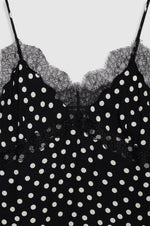 Amelie Camisole Black and White Double Dot Jacquard