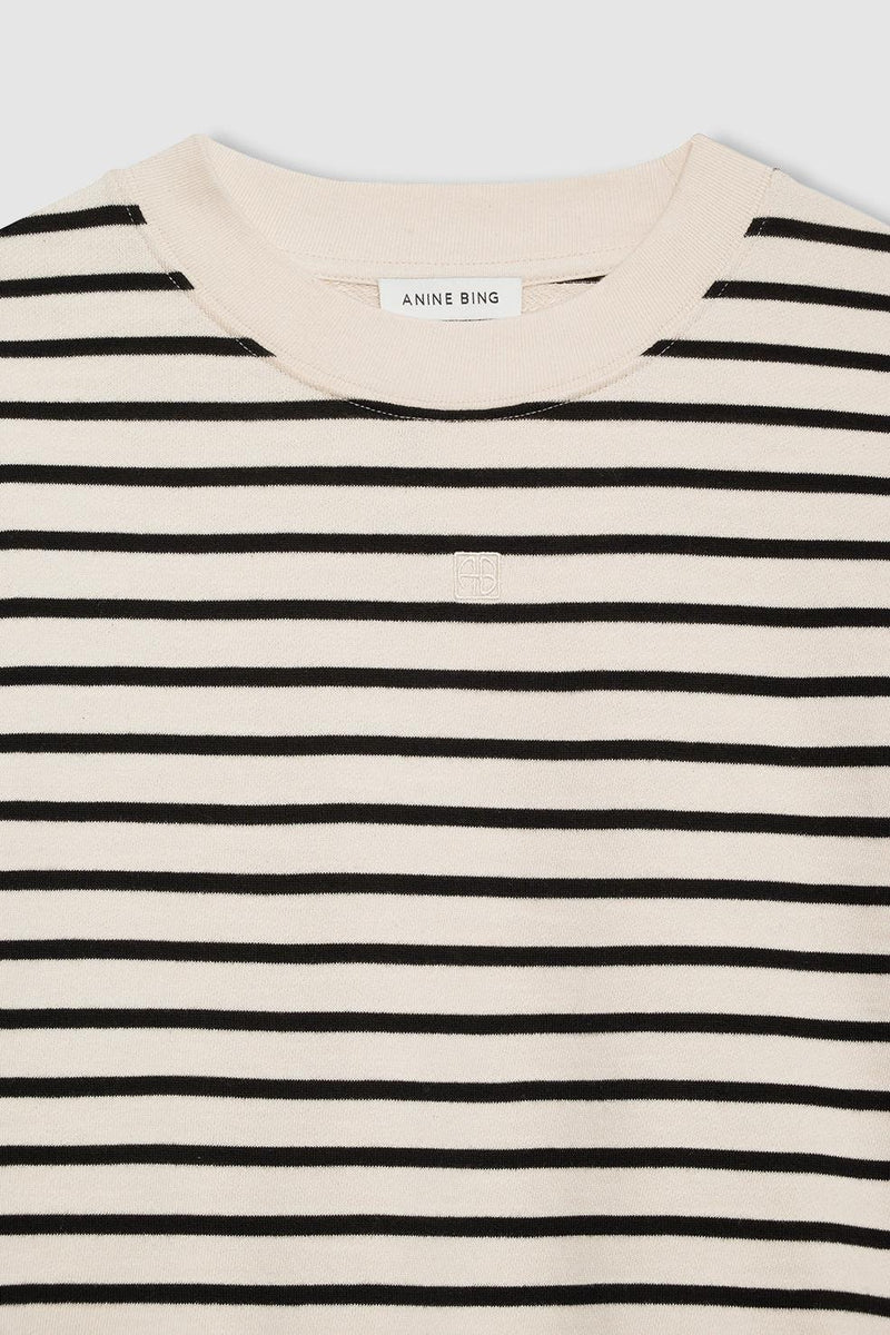 Dean Sweatshirt Black Stripe French Terry