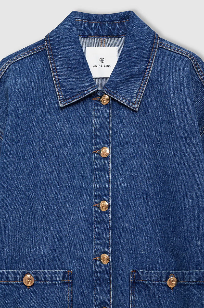 Luca Jacket Clean Indigo Denim