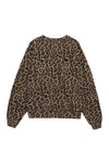 Miles Sweatshirt Black And Brown Leopard