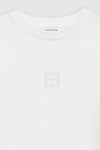 Myers Cropped Tee Framed Monogram Ivory
