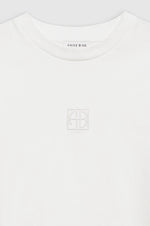 Myers Cropped Tee Framed Monogram Ivory