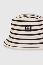 Nicks Bucket Hat Black Stripe French Terry