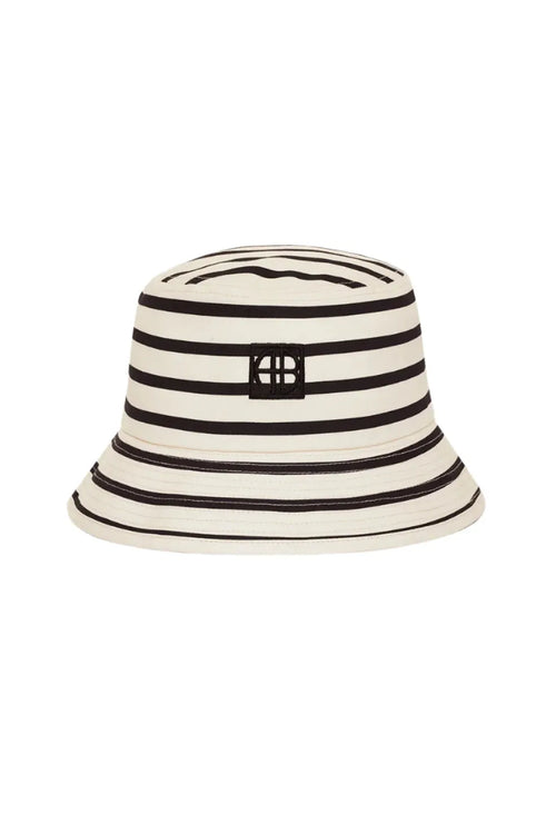 Nicks Bucket Hat Black Stripe French Terry