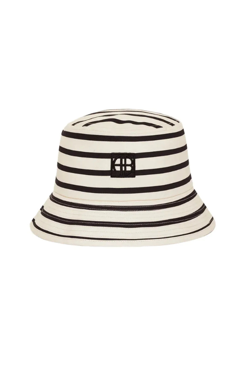 Nicks Bucket Hat Black Stripe French Terry
